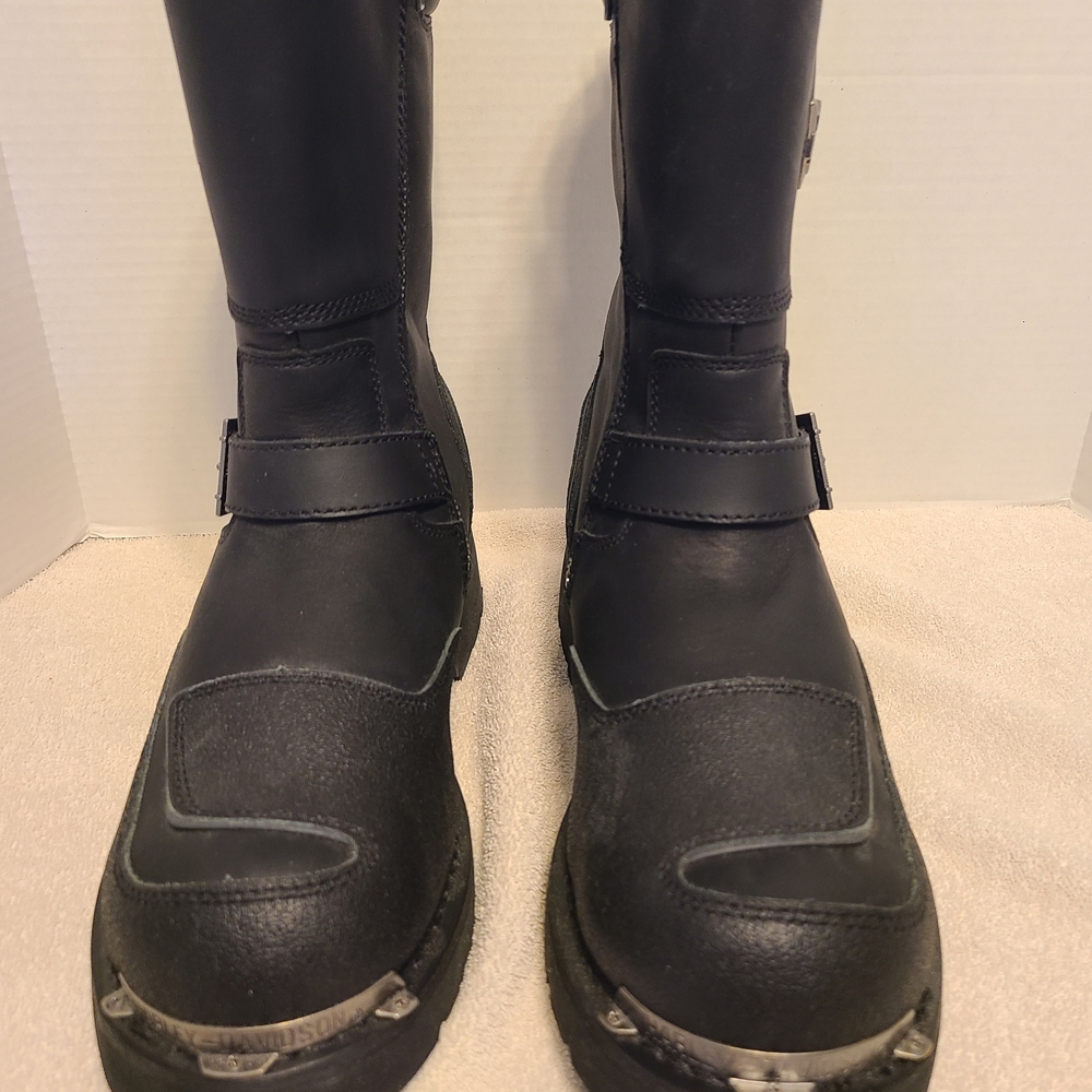 Harley-Davidson Black and Orange Logo Footwear